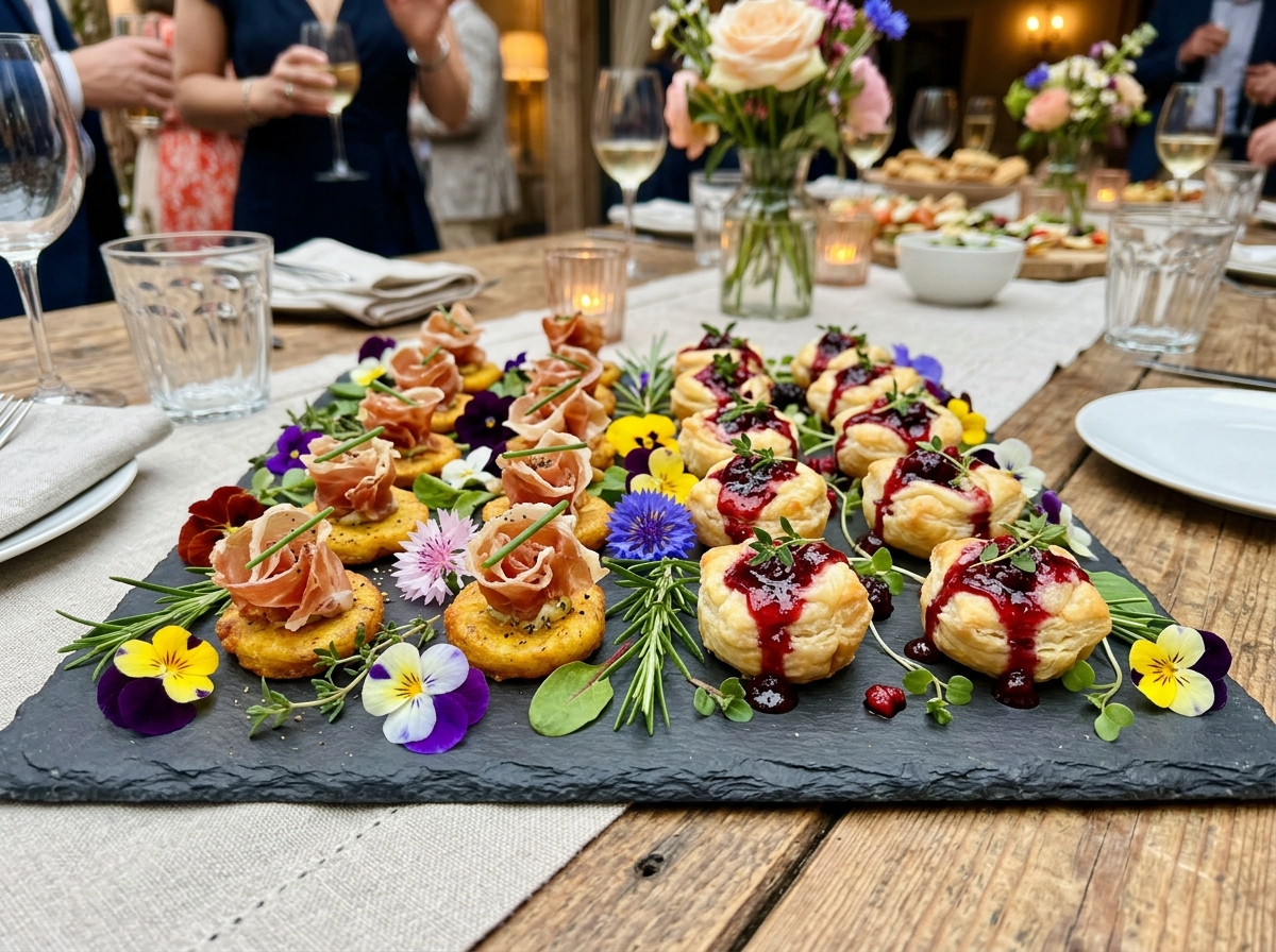 Canapés preparados para eventos e celebrações